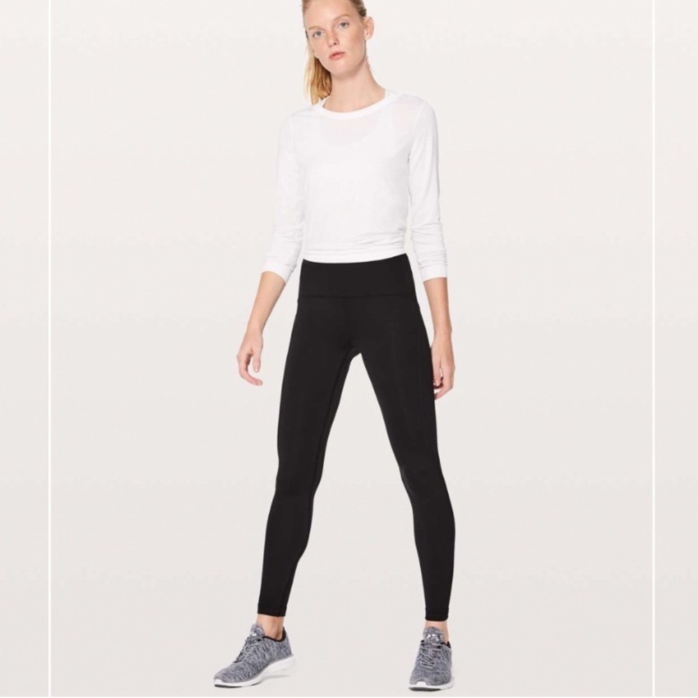 Lululemon Tight Stuff Tight II Black High Rise Running Leggings 8 LW5AVGS